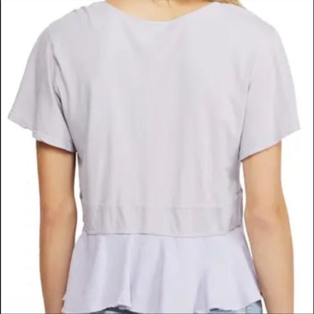 Free People Knot Me Tee in Lilac NWOT - Picture 3 of 10